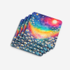 Colorful Daisies Foam Coasters