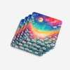 Colorful Daisies Foam Coasters
