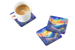 Colorful Delphinium Foam Coasters