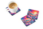 Colorful Dianthus Foam Coasters