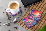 Colorful Dianthus Foam Coasters
