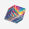 Colorful Dusty Miller Foam Coasters