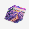 Colorful English Lavender Foam Coasters