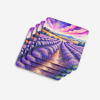 Colorful English Lavender Foam Coasters