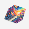 Colorful Freesia Foam Coasters