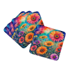 Colorful Gerbera Daisies Foam Coasters