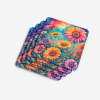 Colorful Gerbera Daisies Foam Coasters