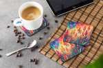 Colorful Gladiolus Foam Coasters
