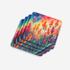 Colorful Gladiolus Foam Coasters