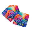Colorful Hydrangeas Foam Coasters