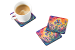 Colorful Iris Foam Coasters