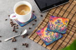 Colorful Iris Foam Coasters