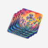 Colorful Iris Foam Coasters