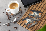 Keeshond Spooky Foam Coasters