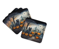 Keeshond Spooky Halloween Foam Coasters