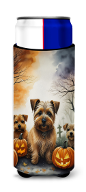 Norfolk Terrier Spooky Halloween Hugger for Ultra Slim Cans (Color: 194030774441)
