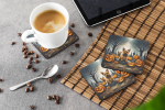 Norwich Terrier Spooky Halloween Foam Coasters