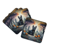 Scottish Terrier Spooky Halloween Foam Coasters
