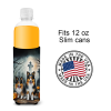 Sheltie Spooky Halloween Hugger for Ultra Slim Cans
