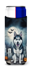 Siberian Husky Spooky Halloween Hugger for Ultra Slim Cans