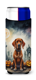 Vizsla Spooky Halloween Hugger for Ultra Slim Cans (Color: 194030774526)