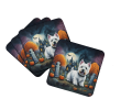 Westie Spooky Halloween Foam Coasters