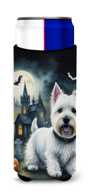 Westie Spooky Halloween Hugger for Ultra Slim Cans (Color: 194030774540)