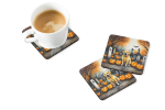 Yellow Labrador Retriever Spooky Halloween Foam Coasters