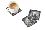 Yorkshire Terrier Spooky Halloween Foam Coasters