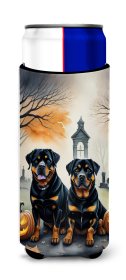 Rottweiler Spooky Halloween Hugger for Ultra Slim Cans (Color: 194030774595)