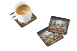 Pomeranian Spooky Halloween Foam Coasters