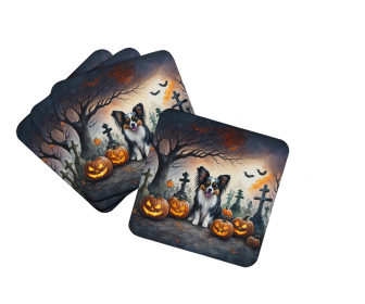 Papillon Spooky Halloween Foam Coasters (Color: 194030775363)