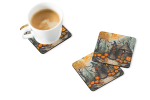 Slavic Witch Spooky Halloween Foam Coasters
