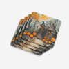 Slavic Witch Spooky Halloween Foam Coasters