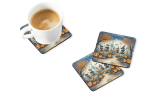 Calacas Skeletons Spooky Halloween Foam Coasters