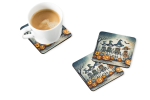 Calacas Skeletons Spooky Halloween Foam Coasters