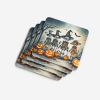 Calacas Skeletons Spooky Halloween Foam Coasters