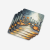 Calacas Skeletons Spooky Halloween Foam Coasters