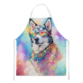 Siberian Husky Hippie Dawg Apron (Color: DAC2563)