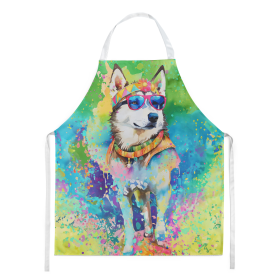 Siberian Husky Hippie Dawg Apron (Color: DAC2564)