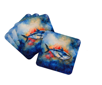 Bluefin Tuna Foam Coasters (Color: 198453023926)