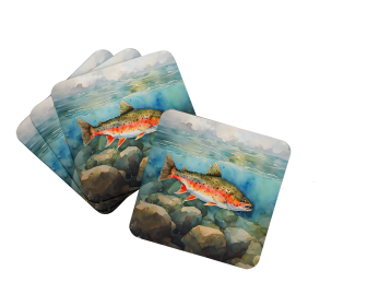 Brook Trout Foam Coasters (Color: 198453023940)