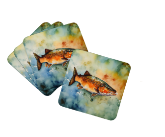 Brown Trout Foam Coasters (Color: 198453023995)