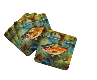 Brown Trout Foam Coasters (Color: 198453024008)