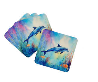 Dolphin Foam Coasters (Color: 198453024060)