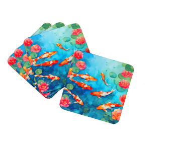 Koi Fish Foam Coasters (Color: 198453024152)