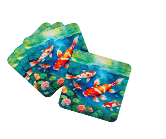 Koi Fish Foam Coasters (Color: 198453024176)