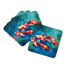 Koi Fish Foam Coasters (Color: 198453024206)