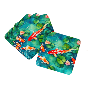 Koi Fish Foam Coasters (Color: 198453024213)