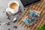 Manatee Foam Coasters Fun Ocean Decor